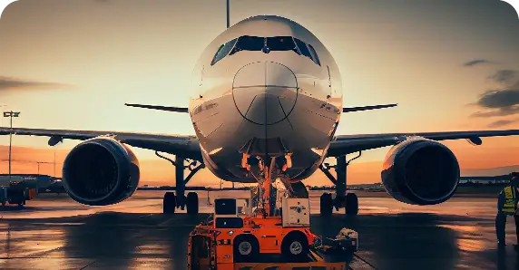 FLC Freight air cargo plane ready for departure in Dubai